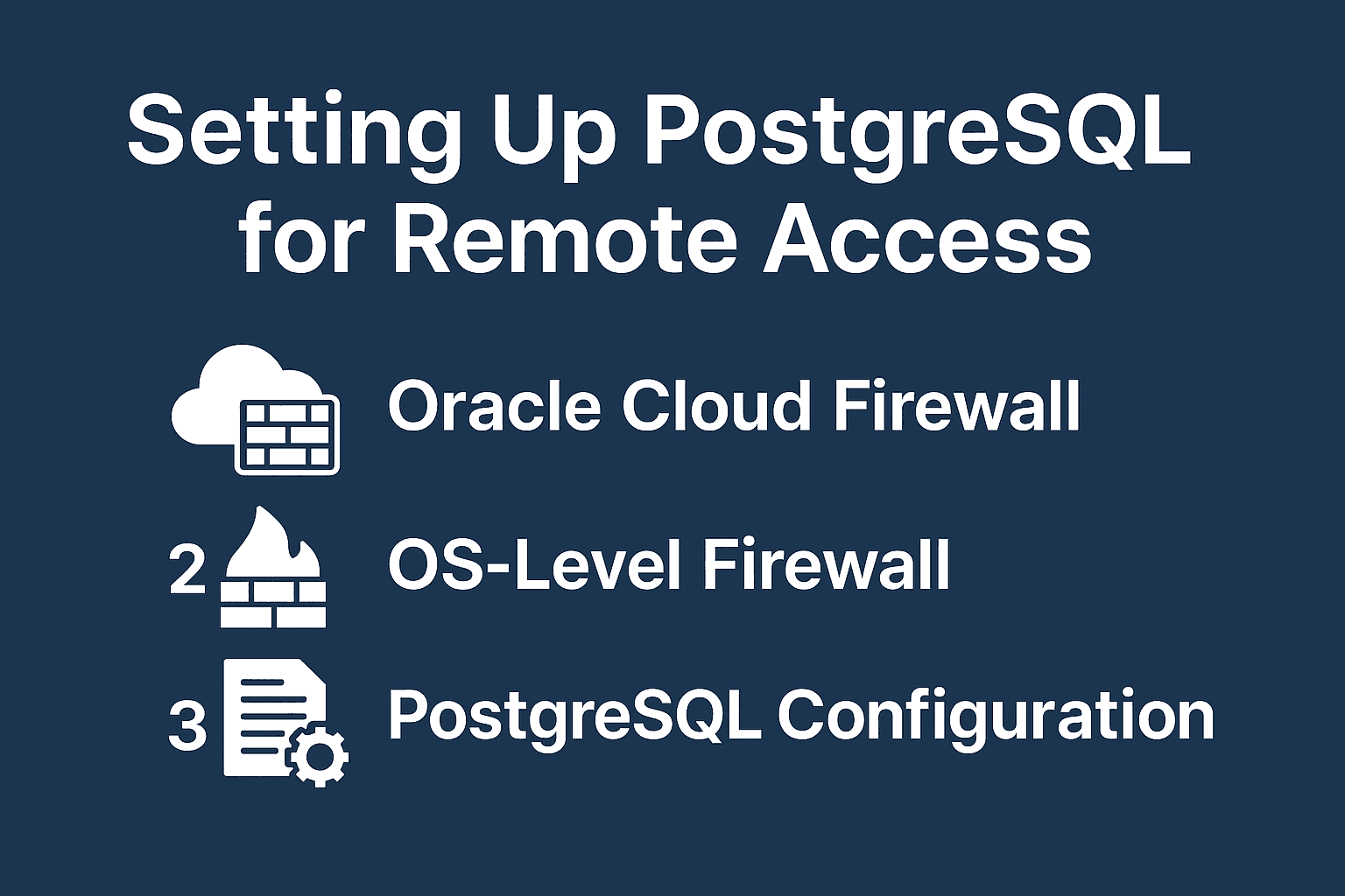 Self-Hosting PostgreSQL on Oracle Cloud – Remote Access Setup Guide